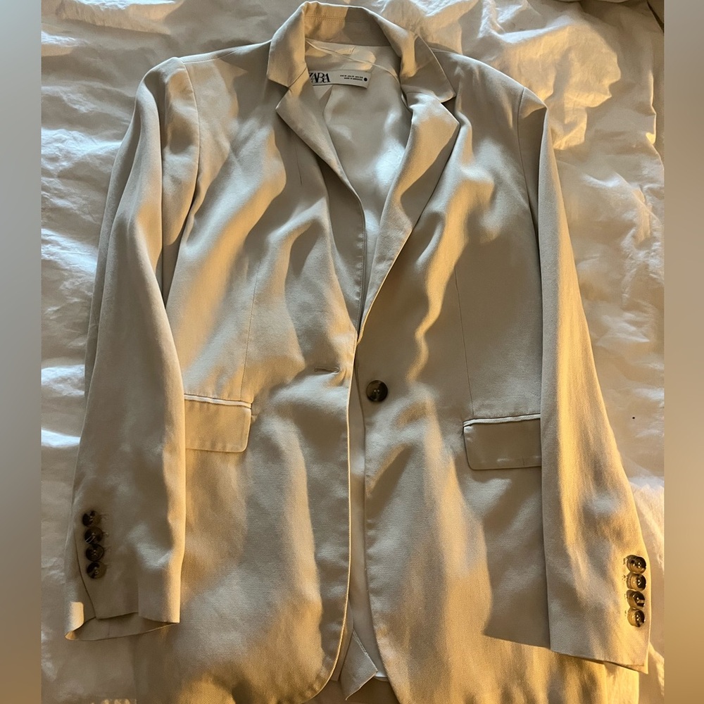 Zara Linen Blend Blazer